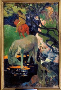 Le cheval blanc Paul Gauguinin (1848-1903) maalaus 1898 su. 1,4x0,91 m Pariisi, musee d