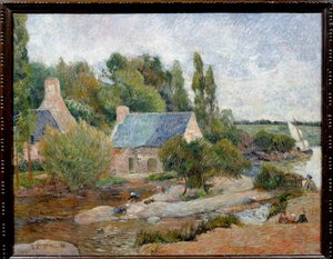 Les lavandieres à Pont Aven (Pont-Aven) Paul Gauguinin (1848-1903) maalaus 1886 su. 0,71 x 0,90 m Pariisi, musee d