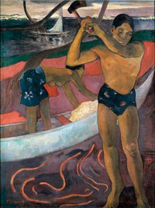 Mies akselilla Paul Gauguinin maalaus (1848-1903) tekijältä Paul Gauguin
