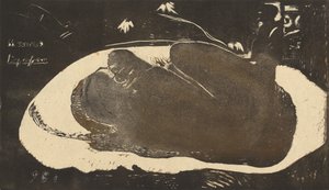 Manao Tupapau Henki kummittelee häntä, 1893-1894. tekijältä Paul Gauguin