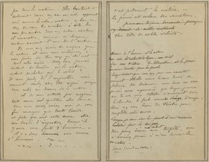 Käsikirjoitussivut [verso] tekijältä Paul Gauguin