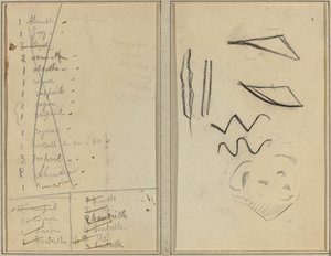 "Neige" (lumi); Reittisuunnitelma [recto] tekijältä Paul Gauguin