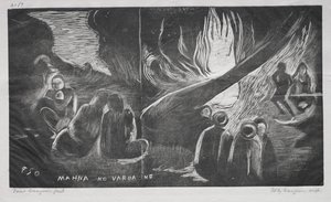 Noah, The Devil Speaks Mahna No Evil Spirit, 1893-94. tekijältä Paul Gauguin