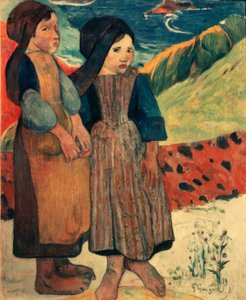 Petites Bretonnes au bord de la mer tekijältä Paul Gauguin
