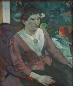 Portrait de femme à la nature morte de Cézanne – Marie Derr tekijältä Paul Gauguin