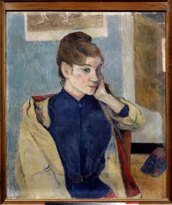 Madeleine Bernardin muotokuva Paul Gauguinin (1848-1903) maalaus 1888 su. 0,72 x 0,58 m. Grenoble. Kuvataidemuseo tekijältä Paul Gauguin