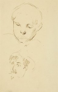 Pojan profiili ja omakuva [recto] tekijältä Paul Gauguin