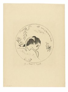 Projet d’assiette (Leda) (Design lautaselle [Leda]), Volpini Suiten etukappale tekijältä Paul Gauguin