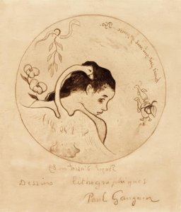 Projet pour une assiette – Leda et cygne tekijältä Paul Gauguin