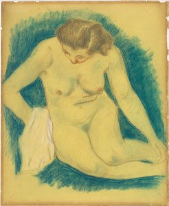 Istuva alaston ylhäältä katsottuna tekijältä Paul Gauguin