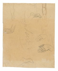 Luonnokset hahmoista, käsistä ja jaloista (liittyy maalaukseen Aha oe feii? [Mitä! Oletko kateellinen?]) tekijältä Paul Gauguin