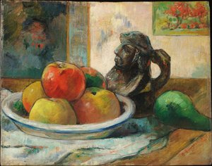 Stilleben mit Äpfel, Birne und Krug tekijältä Paul Gauguin