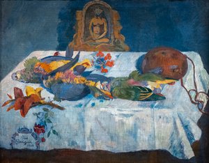 Asetelma papukaijoilla tekijältä Paul Gauguin