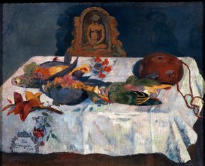 Asetelma papukaijoilla, 1902. tekijältä Paul Gauguin
