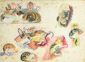 Tutkimus kissoista ja päästä tekijältä Paul Gauguin