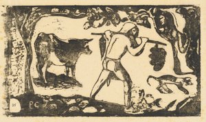 Tahitian Carrying Bananas (Le porter de fei) finlandès tekijältä Paul Gauguin