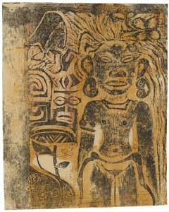 Tahitian Idol, jumalatar Hina, 1894-95 tekijältä Paul Gauguin