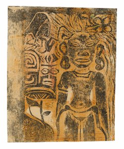 Tahitian Idol - jumalatar Hina tekijältä Paul Gauguin