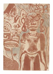 Tahitin idoli-jumalatar Hina tekijältä Paul Gauguin