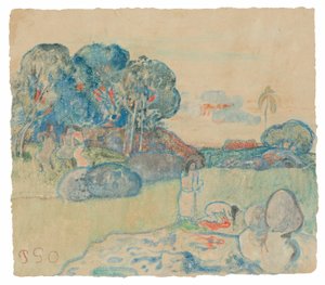Tahitin maisema tekijältä Paul Gauguin