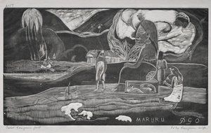 Tahitian-sarja: Palvonta. tekijältä Paul Gauguin