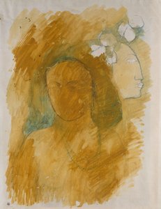 Tahitianische Frau mit bösem Geist tekijältä Paul Gauguin