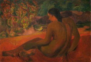 Tahitische Frau tekijältä Paul Gauguin