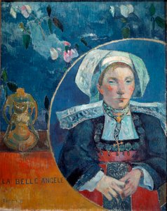 The Beautiful Angele (Öljy kankaalle tekijältä Paul Gauguin