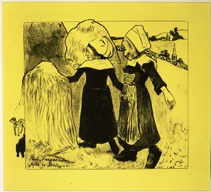 Bretagnen ilot, Volpini-sarjasta: Dessins lithographiques, 1889, 1889. tekijältä Paul Gauguin