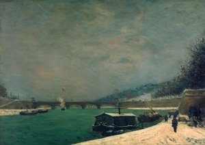 Seine lähellä Pont de Jenaa, 1875. tekijältä Paul Gauguin