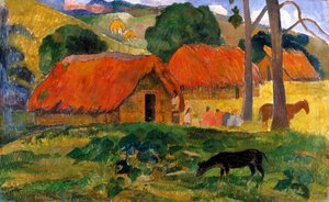 The Three Huts, Tahiti tekijältä Paul Gauguin