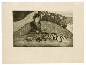 Nainen viikunoiden kanssa tekijältä Paul Gauguin