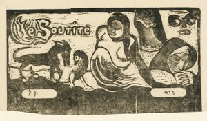 Le Souriren nimilehti Hymyn nimi, vuonna 1895 tai sen jälkeen. tekijältä Paul Gauguin