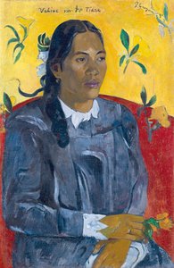 Kukan nainen Nainen kukka kanssa. tekijältä Paul Gauguin