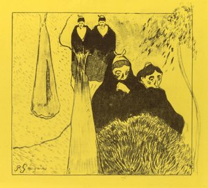 Volpini-sarja: Arlesin vanhat naiset Les Vieilles Filles [Arles], 1889. tekijältä Paul Gauguin