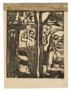 Nainen poimimassa hedelmiä ja Oviria tekijältä Paul Gauguin