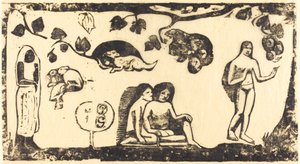 Naiset, eläimet ja lehdet tekijältä Paul Gauguin