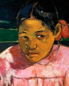 "Women of Tahiti" tai "On the Beach" (yksityiskohta) tekijältä Paul Gauguin