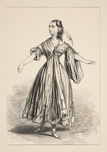 MADEMOISELLE DEJAZETIN PUKU. L:n rooli tekijältä Paul Gavarni