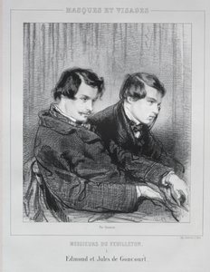 Edmond ja Jules de Goncourt, 1853. tekijältä Paul Gavarni