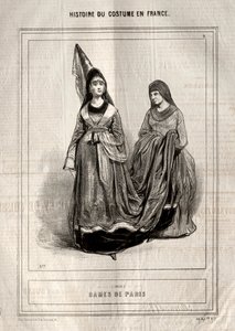 Pukuhistoria Ranskassa: Ladies of Paris, 1843. tekijältä Paul Gavarni