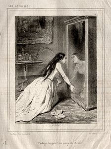 Näyttelijät: Suojele Herraa! kristitty neitsyt, 1843. tekijältä Paul Gavarni