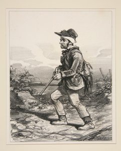 Mr. Gontard, / (Clos-Gorjusta), / isoomistaja, äänioikeutettu, / metsästämässä l tekijältä Paul Gavarni