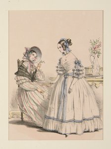 NOVEMBRE 1838. Vestit de mocador de pèl de cabra amb ratlles de perles; finlandès tekijältä Paul Gavarni