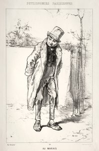 Physionomies Parisienne: Au Marais, 1869. tekijältä Paul Gavarni