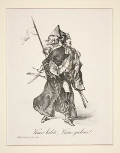 Vanhat vaatteet, vanhat raidat! (Vanhat univormut, vanhat raidat!) tekijältä Paul Gavarni