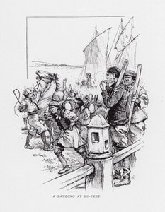 Laskeutuminen Bo-Peepiin (litografia) tekijältä Paul Hardy