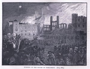 Eduskuntatalon polttaminen 1834 tekijältä Paul Hardy