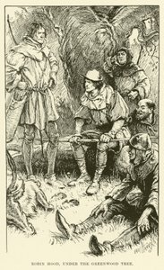 Robin Hood, Greenwood Treen alla (kaiverrus)