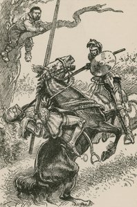 Peilien ritari kiiruhti itsestään huolimatta hevosensa krupperin yli tekijältä Paul Hardy